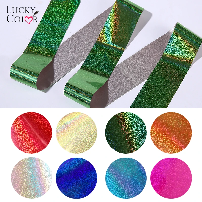 

5 Metre Nail Art Foils Starry Laser Shinning Sand Shape Beauty Transfer Tips Glue Sticker Craft Holographic DIY Decorations