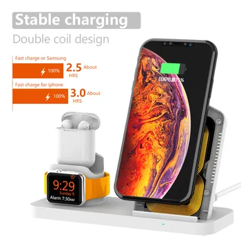 

3-in-1 Mobile Phone Watch Wireless Charger For Samsung Galaxy S10 S10 + Apple Watch Airpods Qi Wireless Charger Bracket