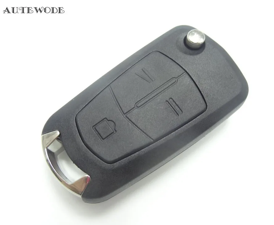AUTEWODE Replacement Flip Folding Key Shell Case FOB For Vauxhall Opel