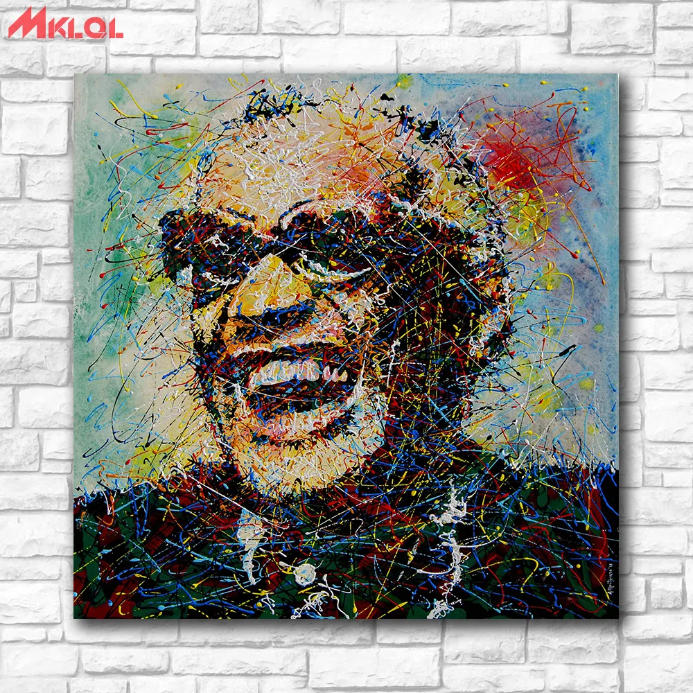 Дань RAY CHARLES граффити Paiting домашний декор на холсте Современная Настенная живопись холст печатные плакаты картины без рамки