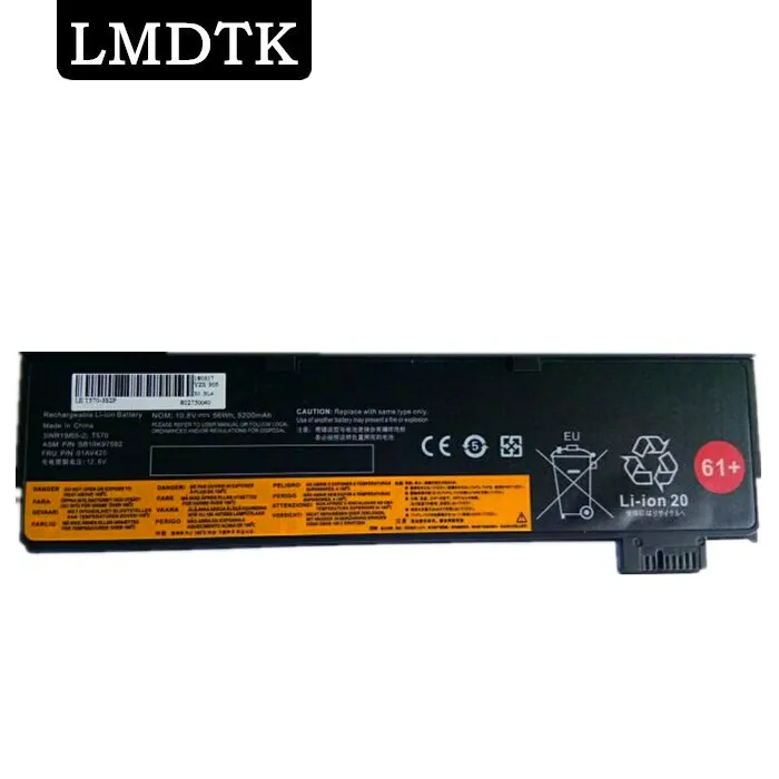 LMDTK Новый 6 CELS Аккумулятор для ноутбука LENOVO Thinkpad T470 T570 P51S 01AV422 01AV423 01AV424 01AV425 01AV426 01AV427 01AV428