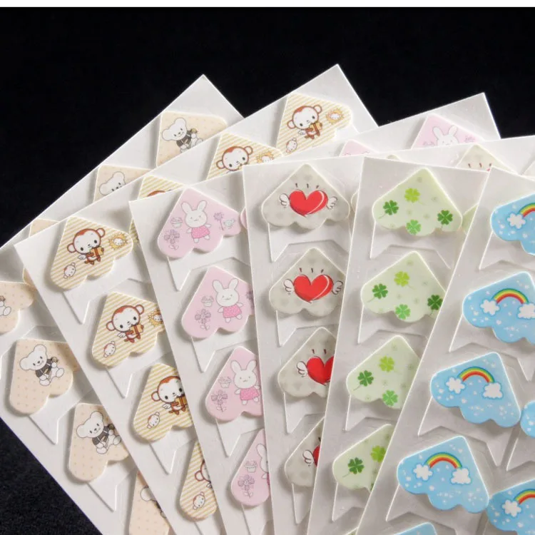 

120pc Photo Album Corner Sticker Cartoon Animal Paper DIY Scrapbook Diary Photo Album Decoration Label Photo Holder High Quality
