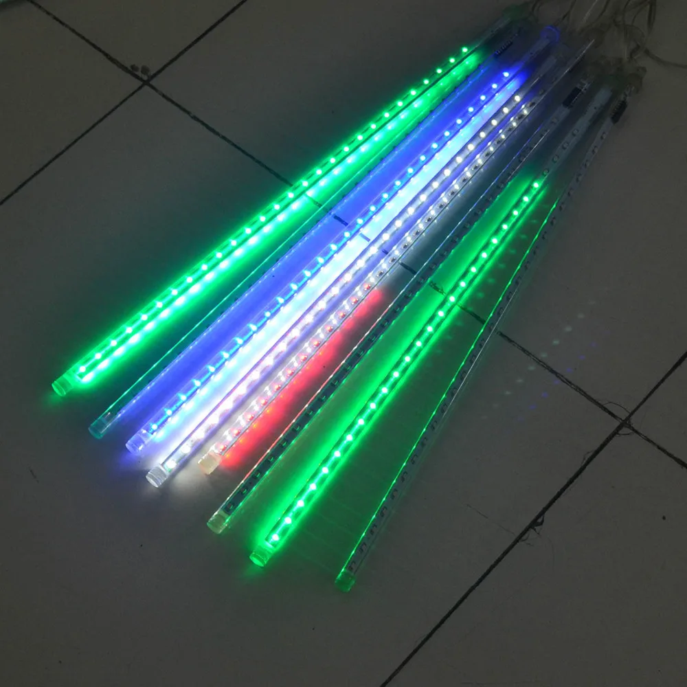 LED лампочка свет Метеор 8-трубки 448-3528SMD 50 см красочные светодиодный нитяных шаров(AC 110-220 V) штепсельная вилка стандарта США