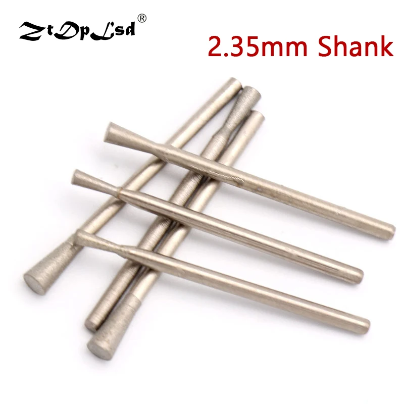 

ZtDpLsd 1-4MM Diamond Grinding Head 600/1200 Grit Rotary Drill Bits Burrs Metal Stone Jade Engraving Carving Tools C7 Needle Bur