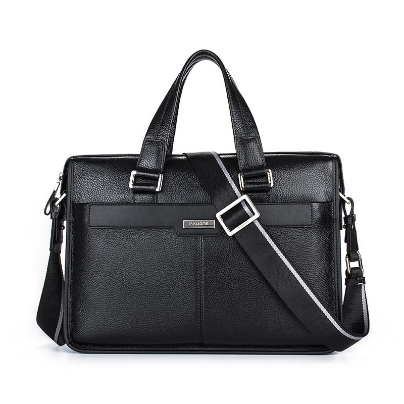 

Genuine Leather Handbag Brand Cowhide Men Briefcase Business Leather Laptop Briefcase Shoulder Bags Men Messenger Travel Bag