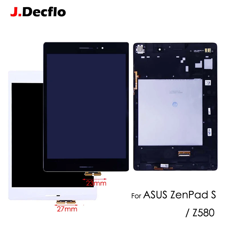 

8.0'' LCD Display Touch Screen Panel Digitizer Assembly For ASUS Zenpad S Z580 Z580CA Z580C 27/23 mm with Frame Black White