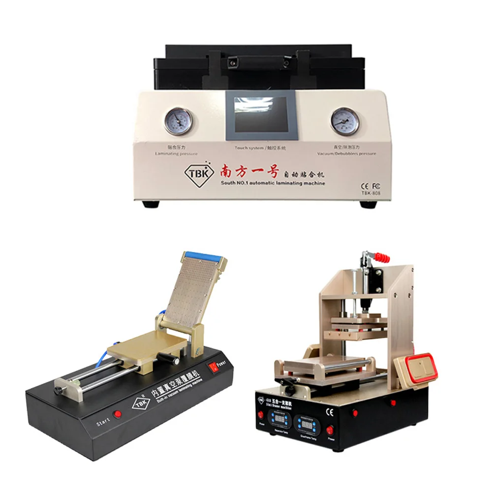  TBK-808 LCD OCA Vacuum Laminating Machine+518 5in1 LCD Separator/Frame Laminating Machine+761 Vacuu