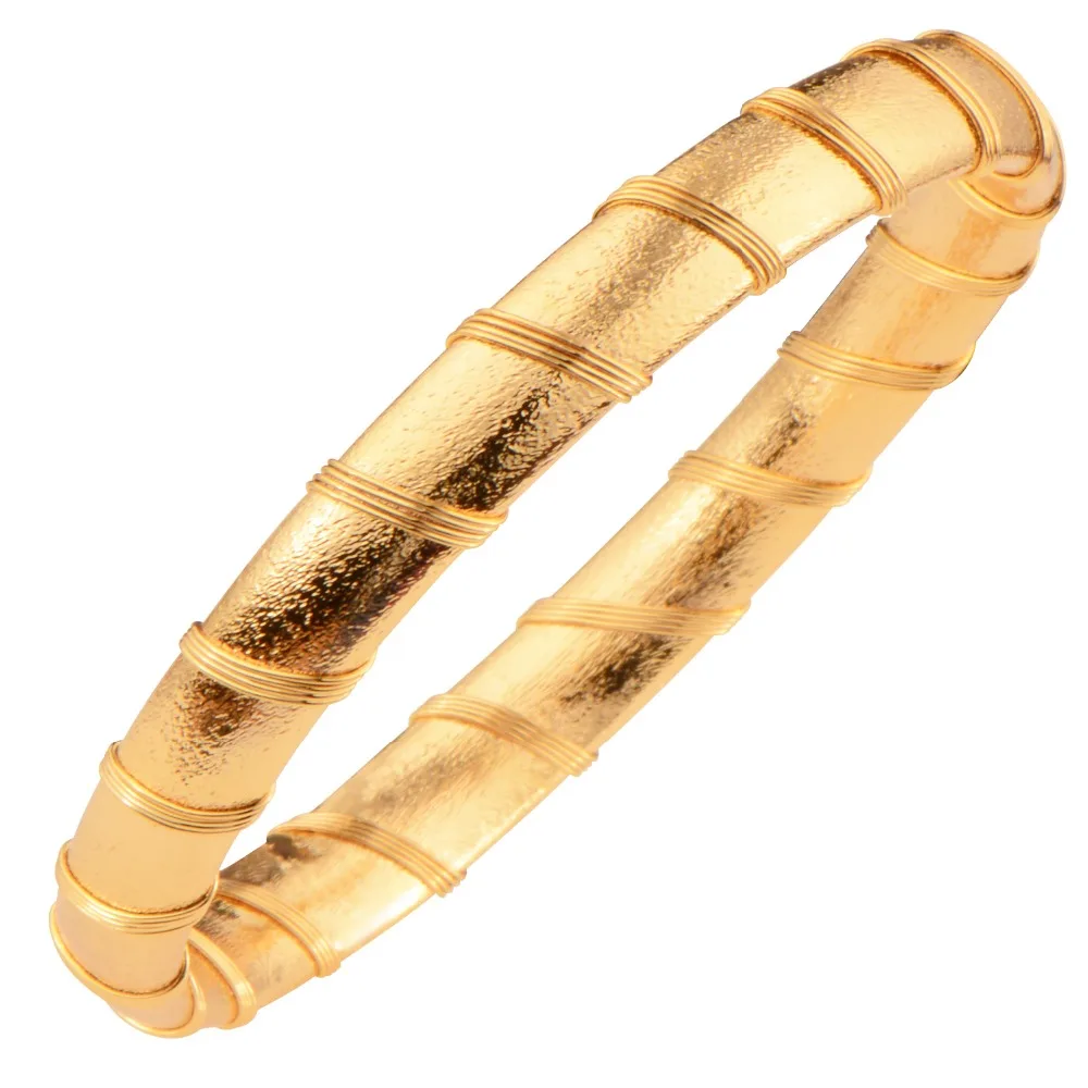 New Trendy Woman Bangle Bracelets Jewelry Gift Gold Color Classic