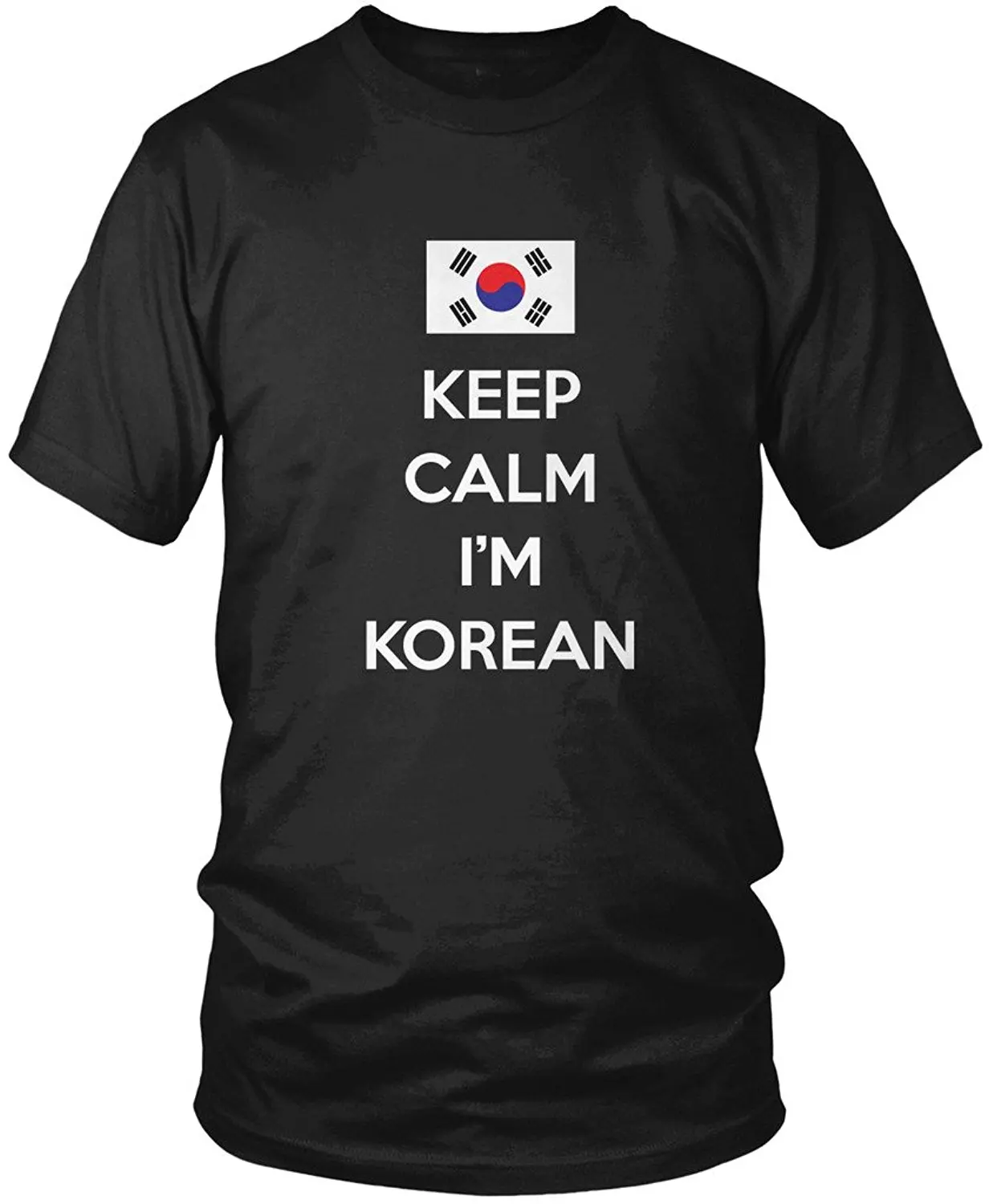 2017 New Arrival Men Design T Shirts Casual Cool Keep Calm I'm Korean