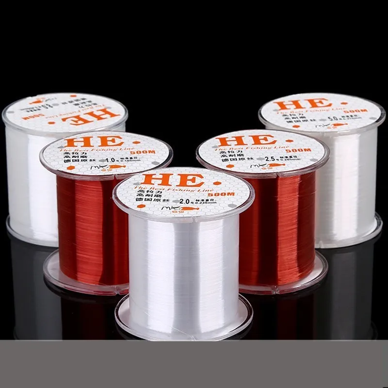 500m Nylon Fishing Main Lines Feeder Monofilament Transparent Fly Lure Line Sea Carp Lake River Peche Accessories Pesca Angeln 500m Nylon Fishing Main Lines Feeder Monofilament Transparent Fly Lure Line Sea Carp Lake River Peche Accessories Pesca Angeln
