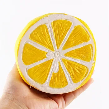 

Fresh and interesting squeeze toy decompression kids fun lemon scented fruit super slow rise key chain toy gift pendant