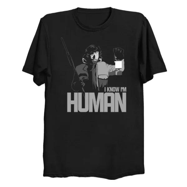 Новая мужская футболка с принтом хлопковая Футболка I Know I'm Human круглым вырезом