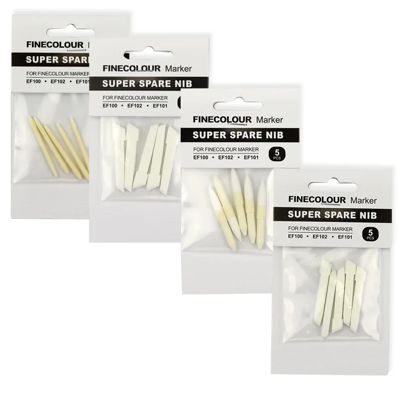

Finecolour EF100/EF101/EF102 Double Headed Marker Replacement Big Oblique Nib Small Round Nib For Marker Pen Supplies