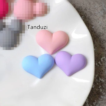 

Tanduzi 100PCS Cute Heart Resin Flatback Cabochon Korean Style Resin Flatbacks Scrapbooking DIY Hair Bow Center Crafts