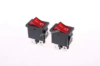 

Red Light Illuminated DPST ON-OFF Snap in Boat Rocker Switch 6A/250V 10A/1