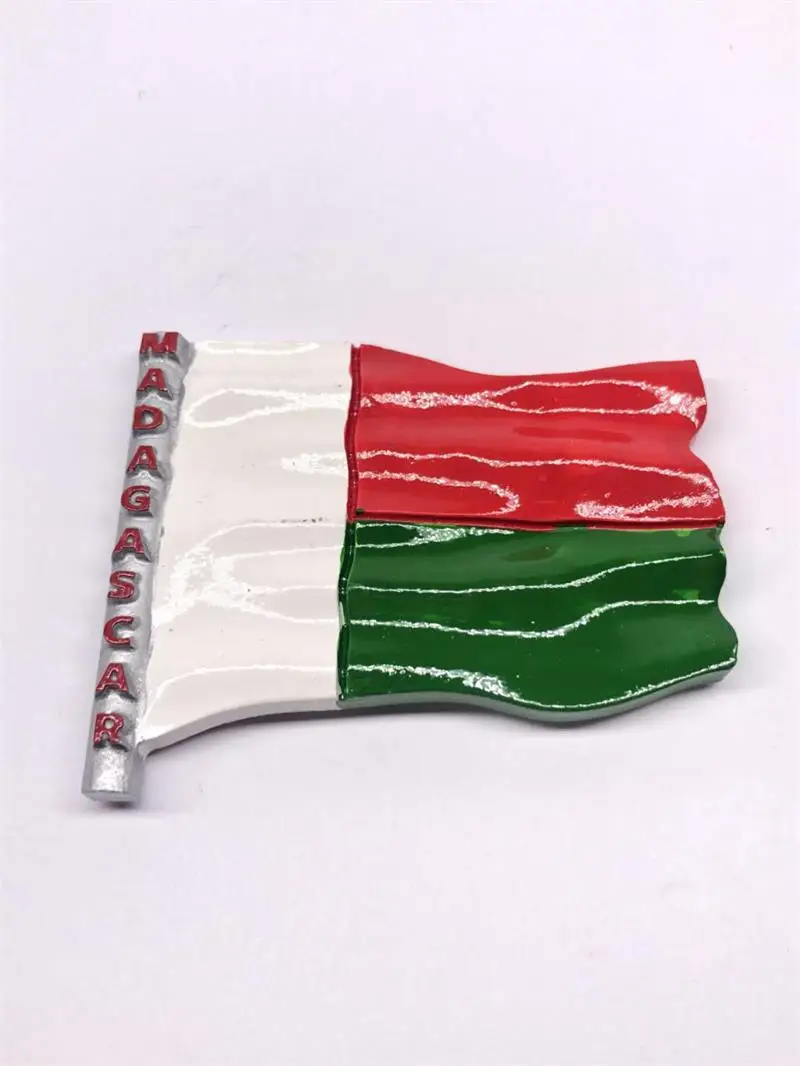 Магнит на холодильник из смолы 3D Национальный флаг со всего мира Австралия Лаос Панама Россия Uruguay Турция флаг наклейки на холодильник Декор - Цвет: Madagascar