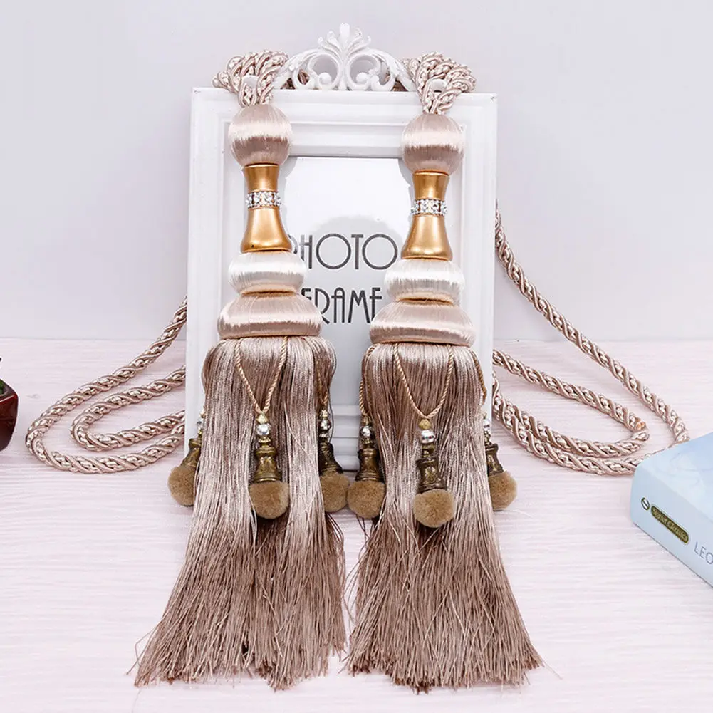 Hanging Ball Tassel Curtain Buckle Curtains Braided Binding Tiebacks Window Tie Back Holder 899