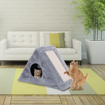 

EU Fast Delivery Cat Scratch Board Toys Cat Geometric Shape Multifunction Kitty Sleep Bed Foldable Cat Furnture Cheap Cat Toy