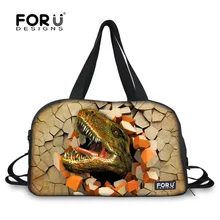 FORUDESIGNS/большая спортивная сумка для мужчин, тренировочная сумка для спортзала, мужская и женская, для фитнеса, прочная, многофункциональная, с принтом динозавра, спортивная сумка