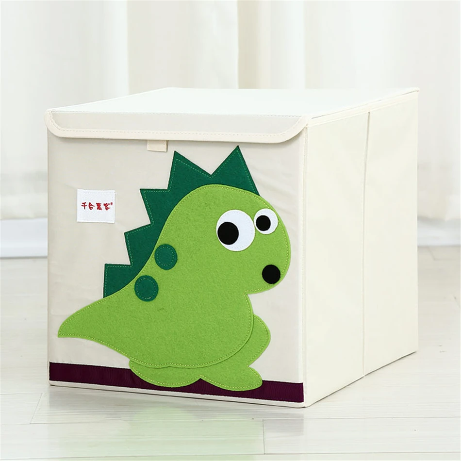 ONEUP 3D вышивка мультфильм животных складной ящик для хранения 33*33 игрушки органайзер ящик Органайзер для хранения нижнего белья коробки держатель коробка
