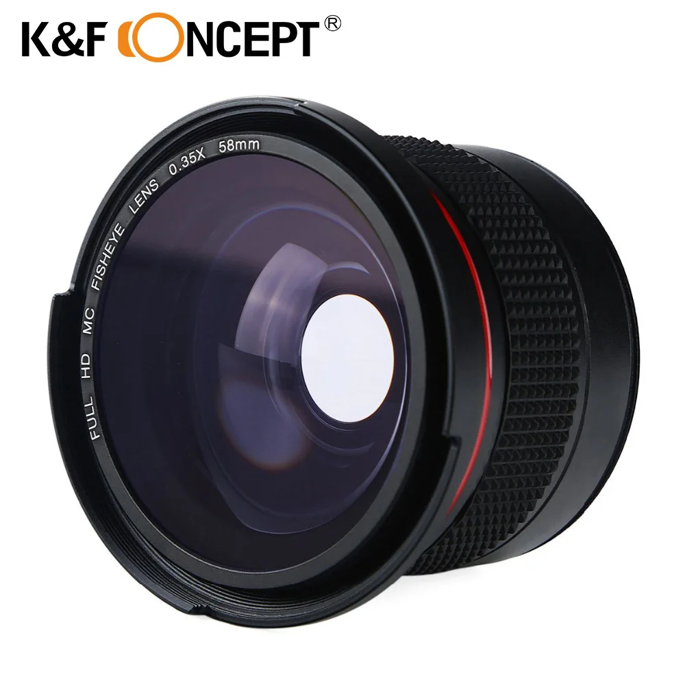 

K&F CONCEPT 58MM 0.35X HD Fisheye Wide Angle Lens + Macro Close Up Lens for Canon & Nikon