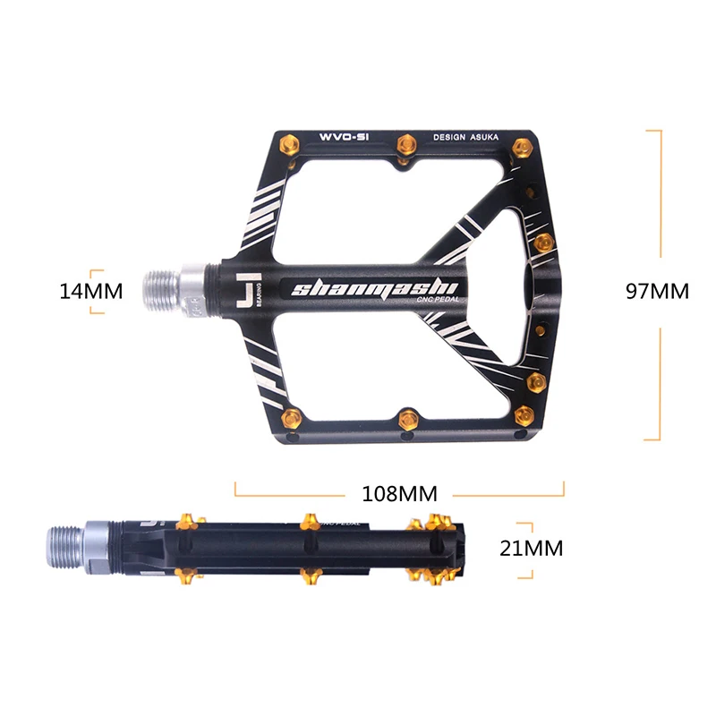 Shanmashi педали для горного велосипеда, педали для горного велосипеда, подшипники для горного велосипеда, подножка для велосипеда, большие плоские ультралегкие велосипедные педали