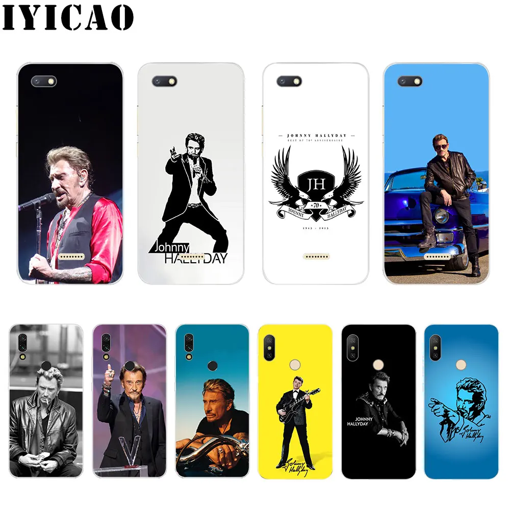 Жесткий чехол IYICAO Johnny Hallyday для Xiaomi Redmi Note 3 4 5 6 7 Pro 5A Prime | Мобильные телефоны и