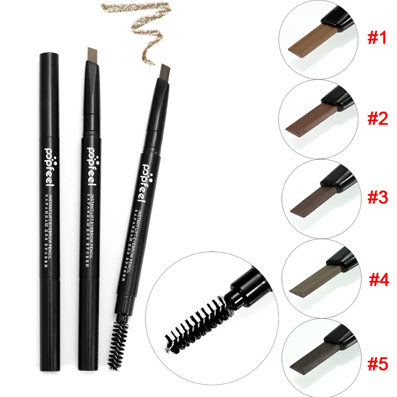 

2 in 1 Makeup Eyebrow Waterproof Permanent Pencil Cosmetics Brow Eye Liner Tools SK88