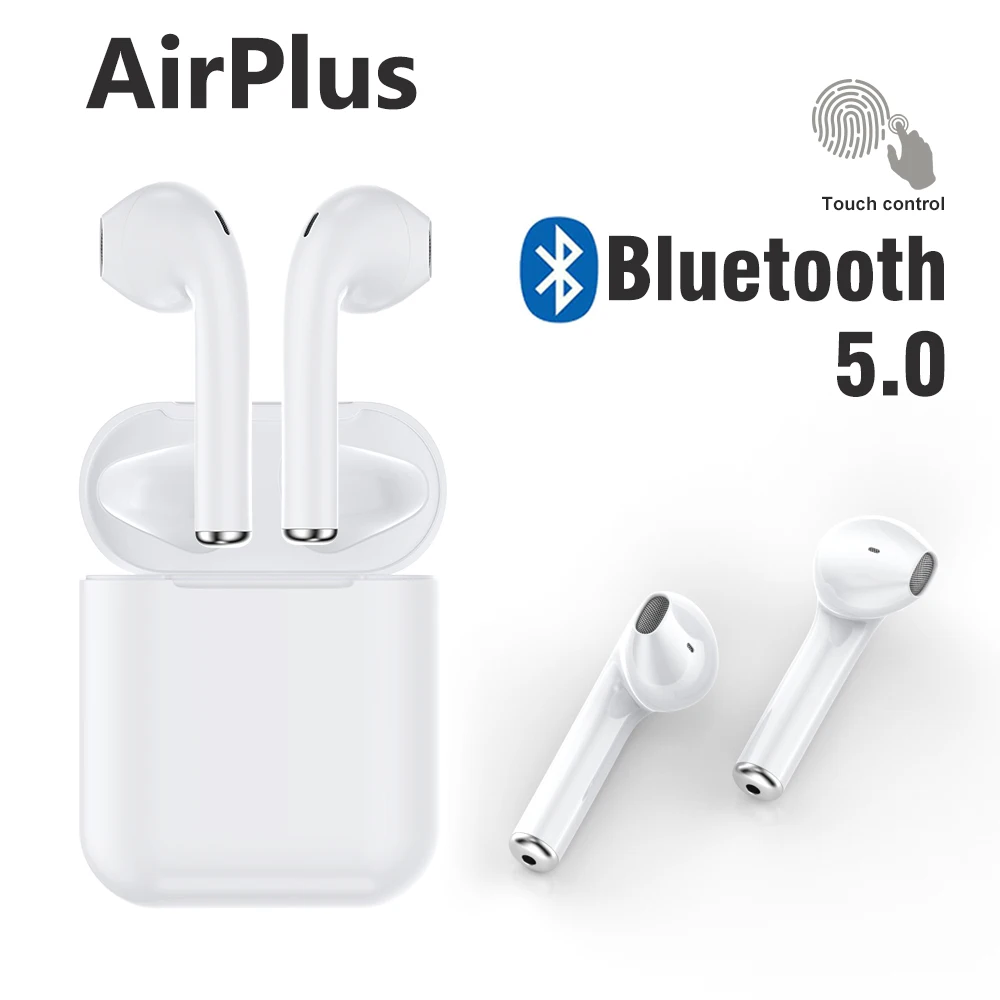 

AIYIMA i12 Plus TWS AirPlus Bluetooth Earphone 5.0 Wireless Sport Earbuds Touch Control Charge box earphones for iPhone Android