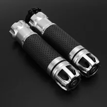 1 Pair 7/8'' 22mm Motorcycle Throttle CNC Aluminum Alloy Rotatable Handlebar Hand Grips NR-shipping