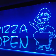 LB183-открытая Пицца Кафе Ресторан светодиодный неоновый свет вывеска домашний декор ремесла