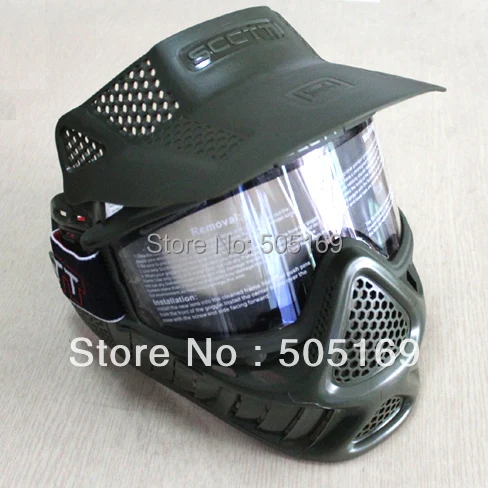 

Tactical SCCTT Military Full Face Mask Airsoft(Olive color) paintball New