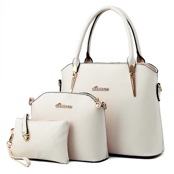 

Brand Designer Women Handbag High Quality Pu Leather Composite Bag Female Crossbody Shoulder Bags Handbag + Clutch +Wallet