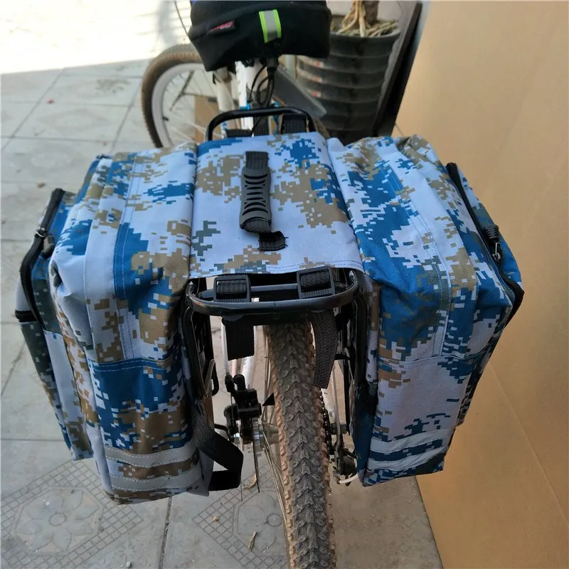 MTB дорожный велосипед 2 в 1 Camo темно-синие сумки для багажника Велоспорт двухсторонняя задняя стойка хвост седельная корзина пакет багажные аксессуары для транспортировки