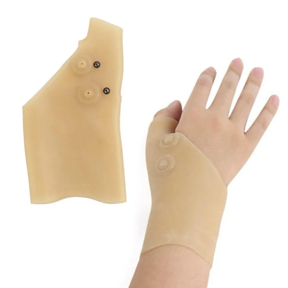 1 шт массаж для снятия боли перчатки Магнитная лечебный наручный пальцем руки поддерживающие перчатки силиконовый гель артрит Давление