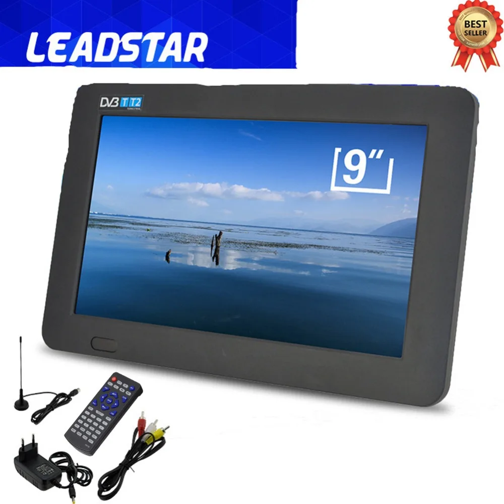

9" TFT LED Digital Analog Television 1080P Portable DVB-T DVB-T2 Car Remote Control TV USB TF Card Support - Limited Country Use