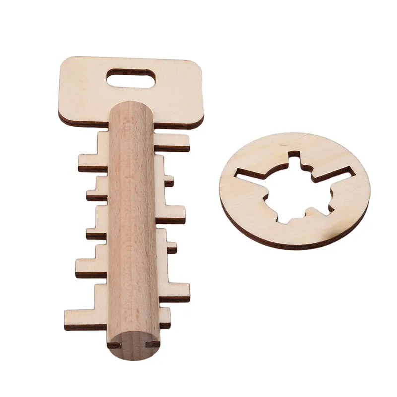 Деревянная игрушка разблокировка ключ-головоломка Классический смешной Конг Мин замковые игрушки интеллектуальная развивающая для детей