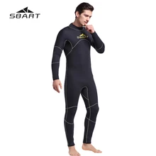 SBART теплый мужской 5 мм толстый неопрен полный купальник для тела сплошной Дайвинг костюмы серфинг парусный спорт гидрокостюм для подводной охоты