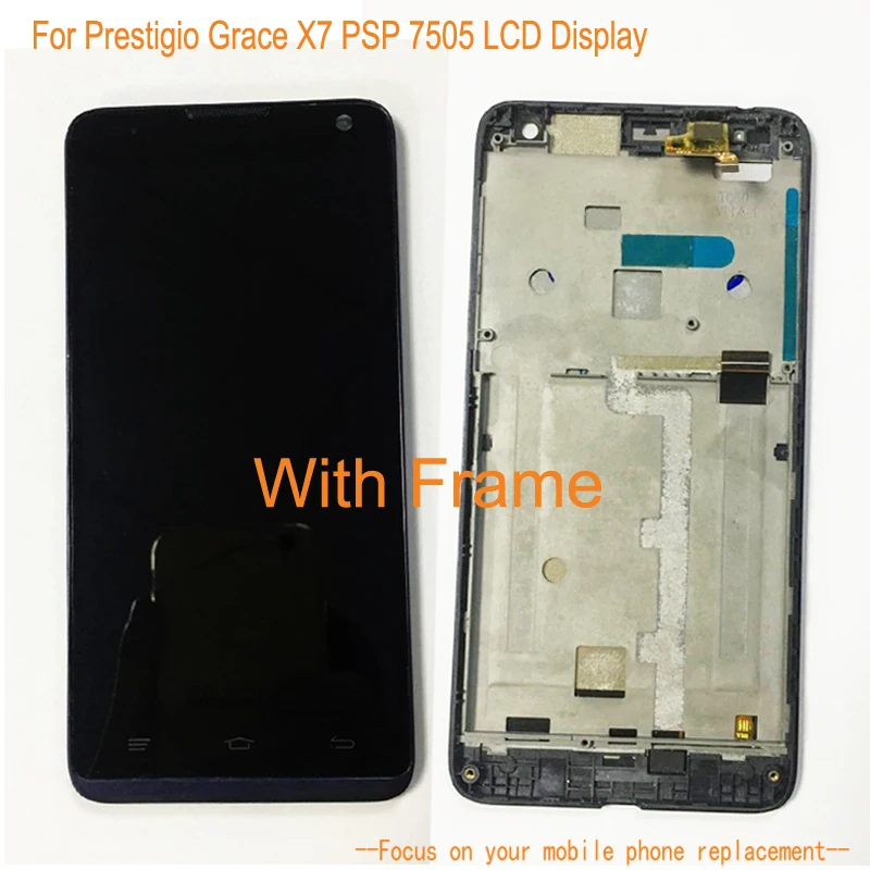 

With Frame LCD Display For Prestigio Grace X7 PSP 7505 + Touch Screen Dightizer Assembly Replacement For Prestigio PSP 7505