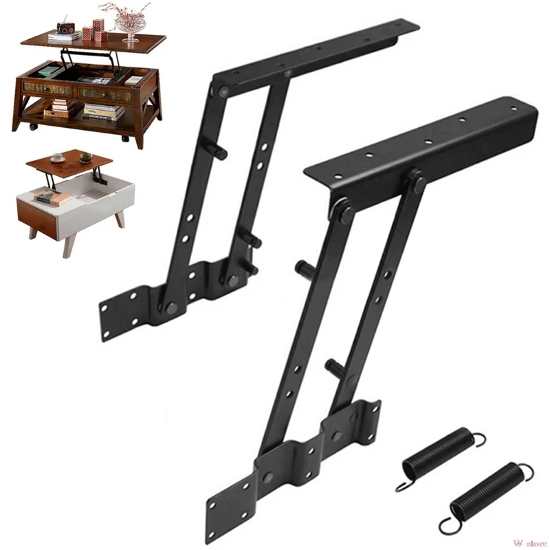 2018 1 par ascensor arriba de la mesa de café de elevación de mecanismo de bisagra de resorte de primavera Hardware W-tienda Oct16_E