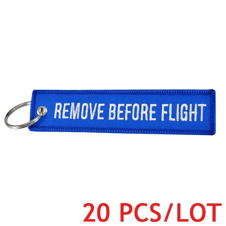 Remove Before Flight Airworthy тег брелоки модный брелок для Авиации Теги OEM брелки Модные украшения 20 шт./лот - Цвет: Синий