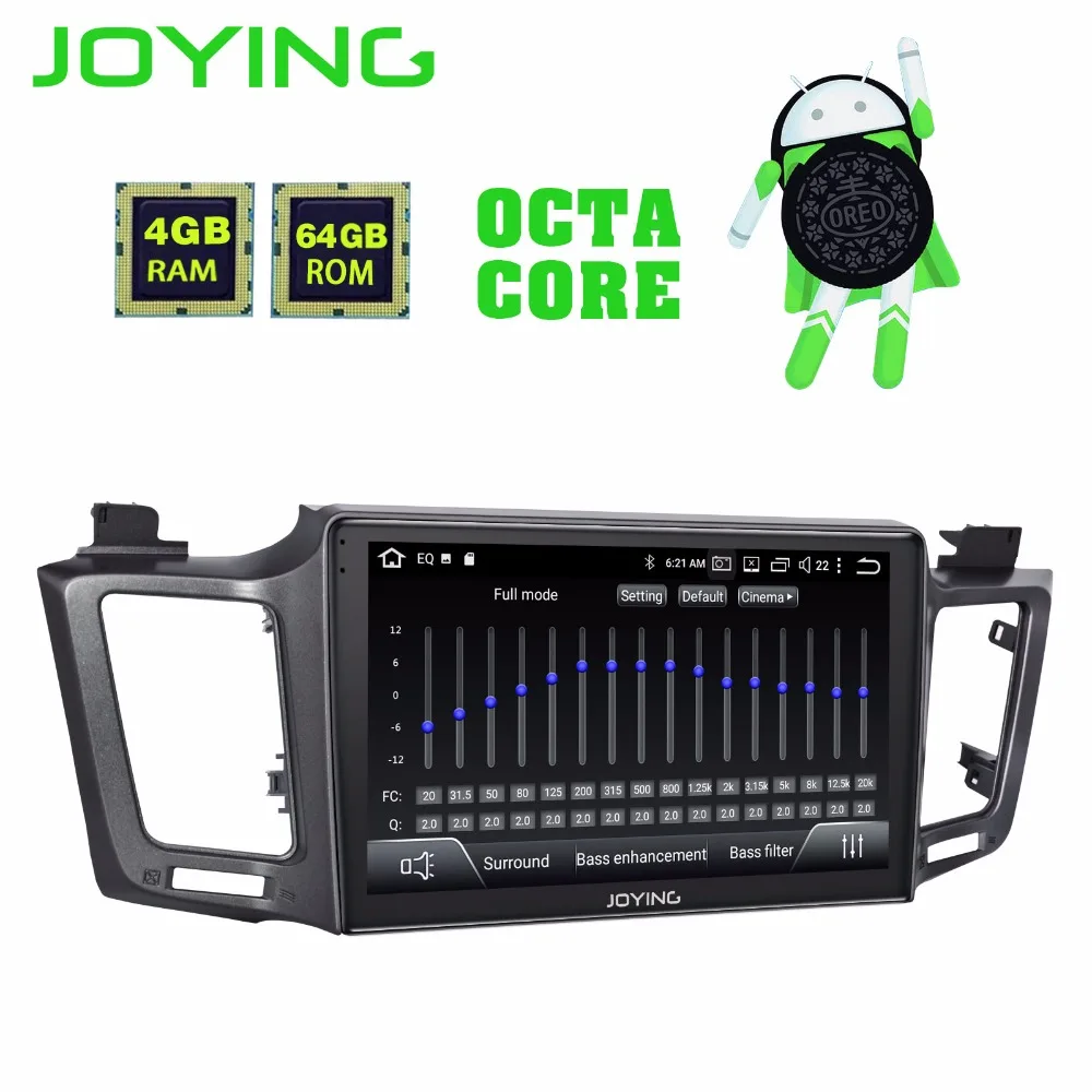 Top 10.1"IPS 4GB+64GB Octa Core Autoradio Head Unit Android 8.1 Car Stereo For TOYOTA RAV4 2012-2018 Music GPS Player Built-in DSP 2