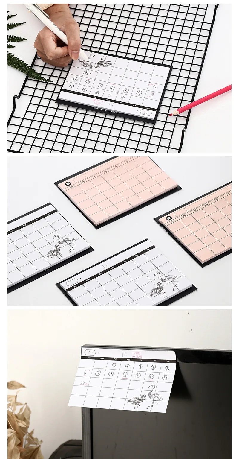 Творческий Простой desktop clendar ежемесячная план заметки Блокнот N раз доски памятки этикетки Офис поставка школы papeleria
