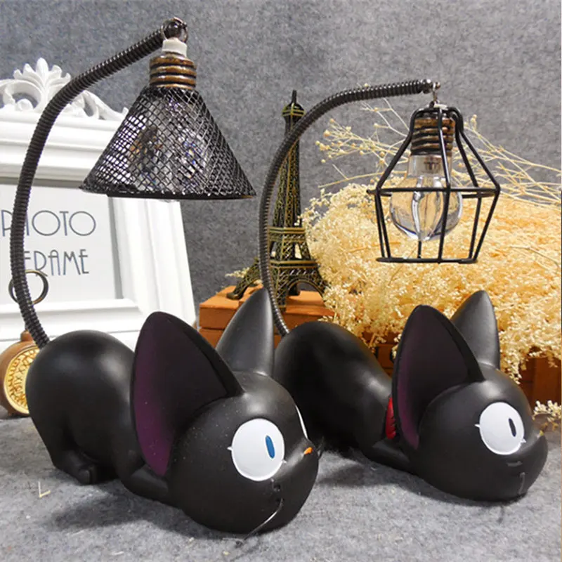 Светодио дный LED творческий смолы кошка животных ночник украшения дома подарок маленький кот светильник для детской комнаты для