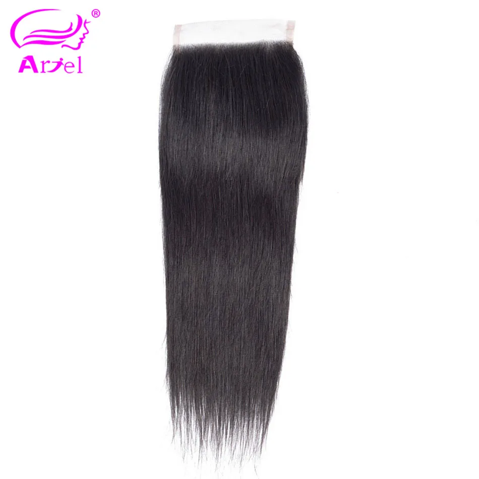 

Ariel 4*4 Lace Closure Straight 100% Human Hair Mongolian Non Remy Three /Middle/Free Part Lace Closure 8-22 Inch Natural Color