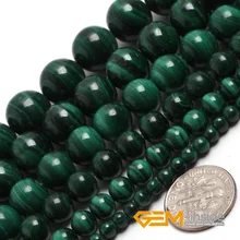 Malaquita: ronda de Grado AA Perlas crisocola Natural Bolas de Piedra Del Grano de DIY Para la Pulsera y el Collar Que Hacían Strand 15 “envío Gratis