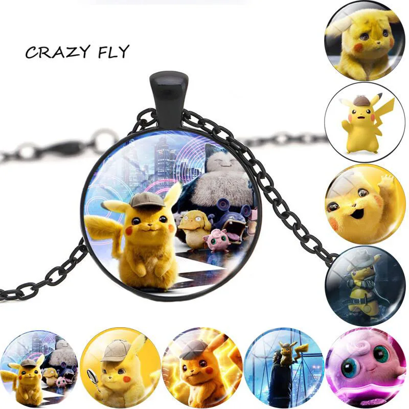 Магазин Crazy Fly новые модные ювелирные изделия черное ожерелье Покемон детектива