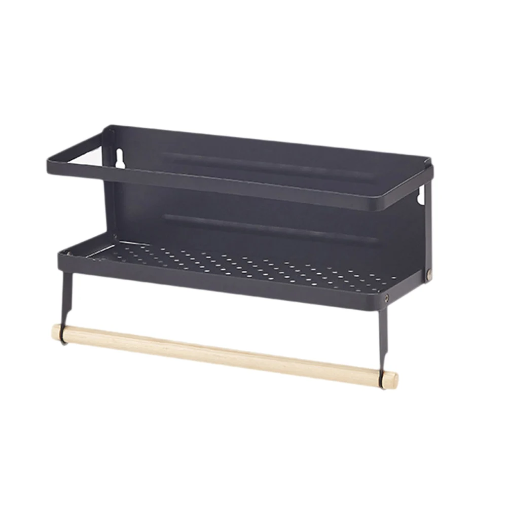 

Multifunction Refrigerator Side Shelf Magnetic Storage Rack Kitchen Holder Organizer (Black)