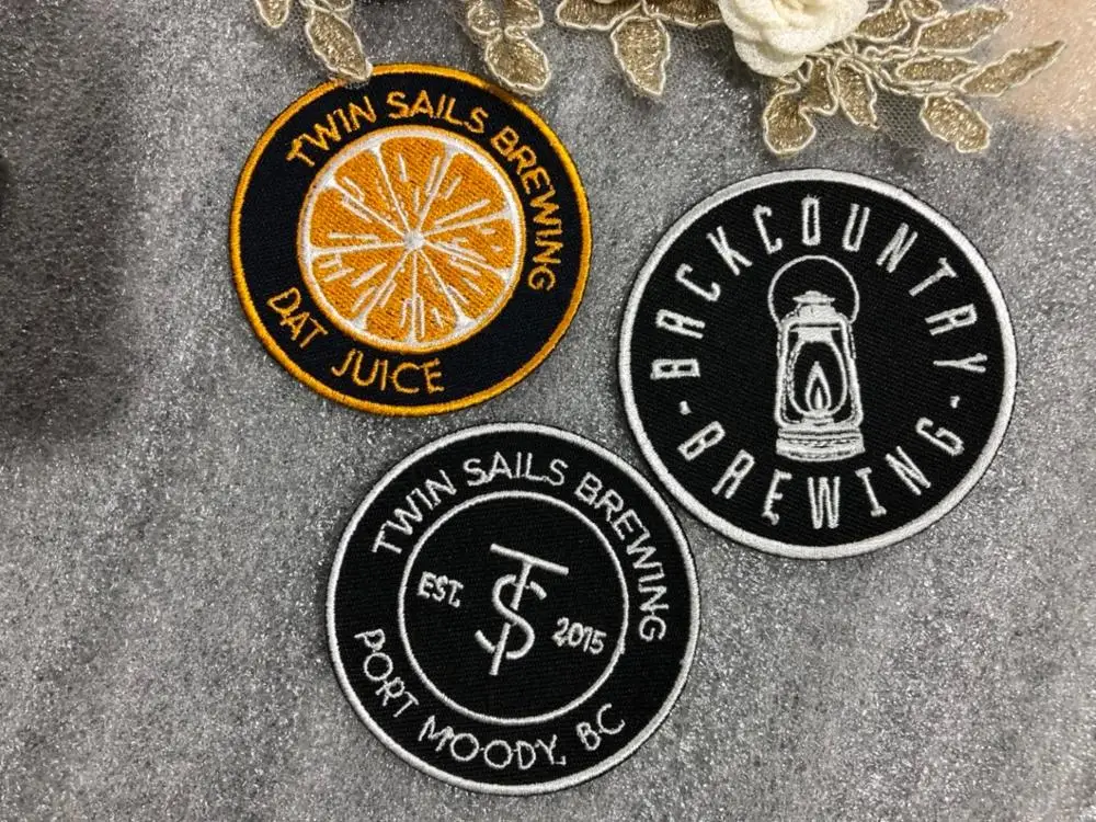 

Free Shipping Custom Embroidery your Logo Patch Custom Embroidered Patches Iron on Clothing Patch with Appliqued Fabric