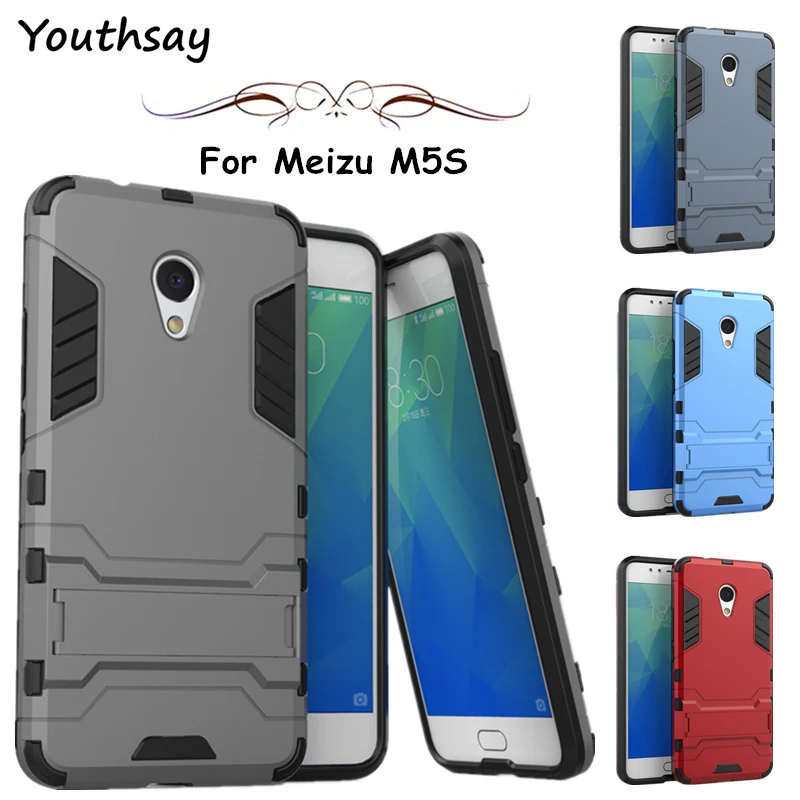 For Meizu M5S Case Luxury Silicone Anti-knock Phone Holder Robot Cover Mini 5.2" Youthsay | Мобильные телефоны и